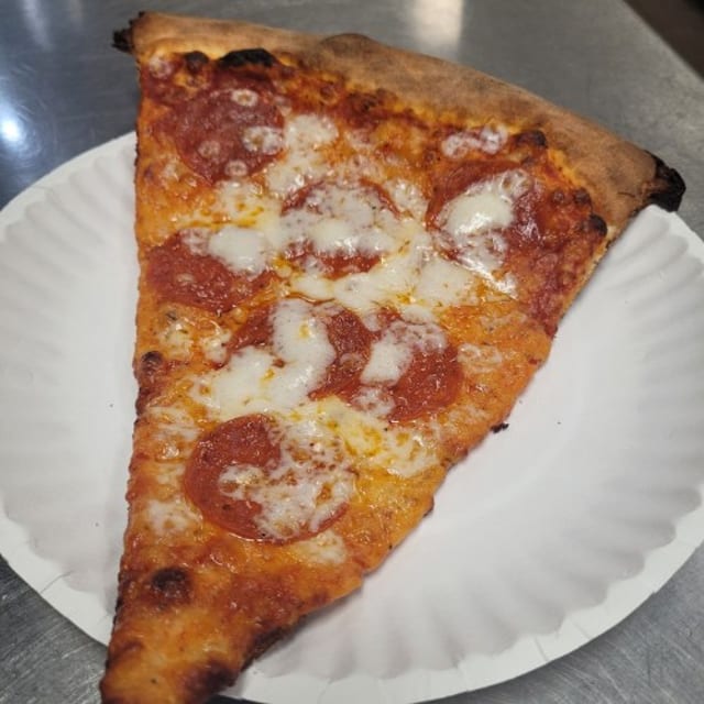 Slice of pepperoni.